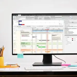 Monitor mit pro-Plan Bauzeitenplaner