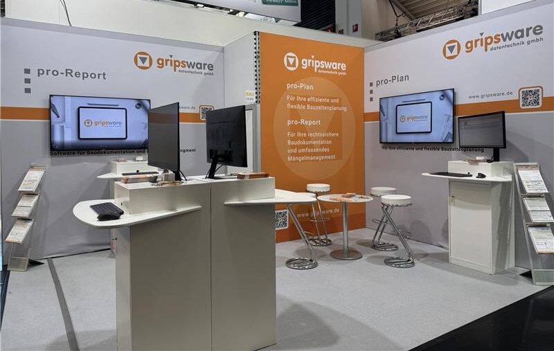 Messestand von gripsware auf der BAU 2025